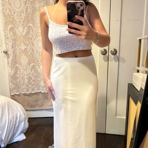 Elegant White Maxi Skirt